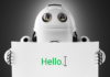 Robot saying hello